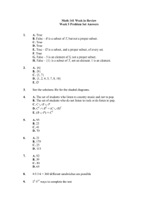 Math 141 Week in Review Week 5 Problem Set Answers  1.