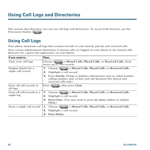 Using Call Logs and Directories