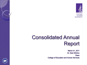 Consolidated Annual Report College of Education and Human Services