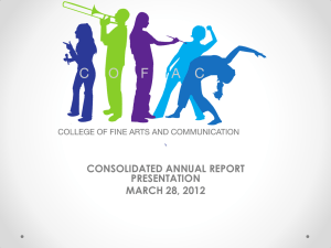 ` CONSOLIDATED ANNUAL REPORT PRESENTATION MARCH 28, 2012