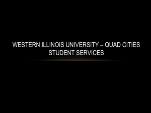 WESTERN ILLINOIS UNIVERSITY – QUAD CITIES STUDENT SERVICES