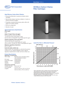 CB Micro-Carbon II Series Filter Cartridges Data Sheet