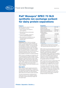 Pall Biosepra SPEC 70 SLS synthetic ion exchange sorbent