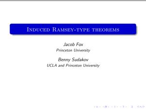 Induced Ramsey-type theorems Jacob Fox Benny Sudakov Princeton University