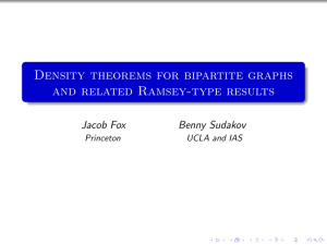 Density theorems for bipartite graphs and related Ramsey-type results Jacob Fox Benny Sudakov