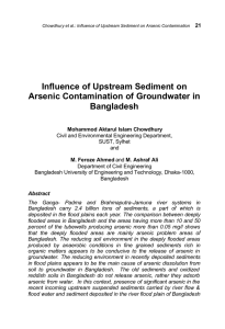 Influence of Upstream Sediment on Arsenic Contamination of Groundwater in Bangladesh