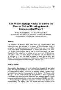 Can Water Storage Habits Influence the Cancer Risk of Drinking Arsenic