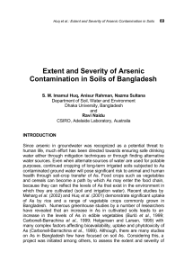 Extent and Severity of Arsenic Contamination in Soils of Bangladesh