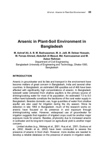 Arsenic in Plant-Soil Environment in Bangladesh