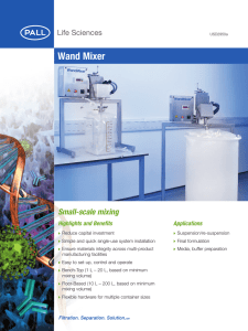 Wand Mixer Small-scale mixing Highlights and Benefits Applications