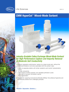 CMM HyperCel Mixed-Mode Sorbent