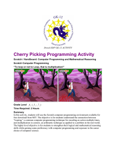 Cherry Picking Programming Activity