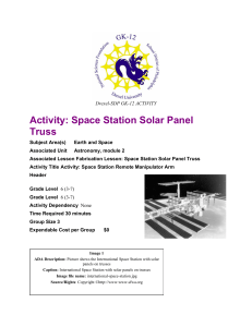 Activity: Space Station Solar Panel Truss