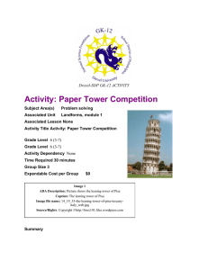 Activity: Paper Tower Competition