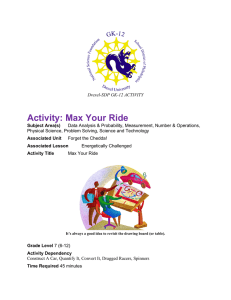 Activity: Max Your Ride