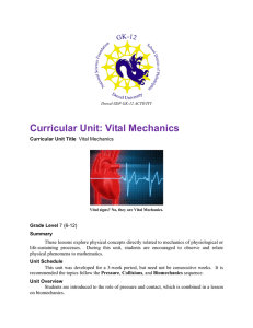 Curricular Unit: Vital Mechanics