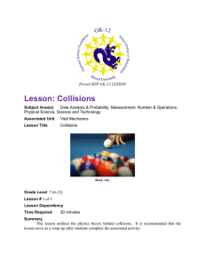 Lesson: Collisions