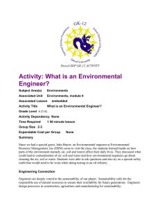 Activity: What is an Environmental Engineer?