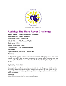Activity: The Mars Rover Challenge