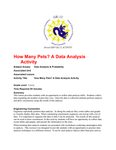 How Many Pets? A Data Analysis Activity
