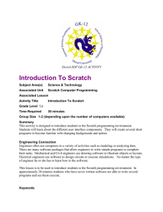 Introduction To Scratch