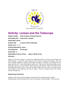 Activity: Lenses and the Telescope