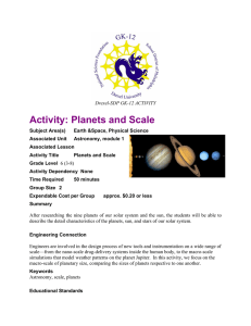 Activity: Planets and Scale