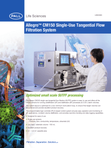 Allegro CM150 Single-Use Tangential Flow Filtration System Optimized small scale SUTFF processing