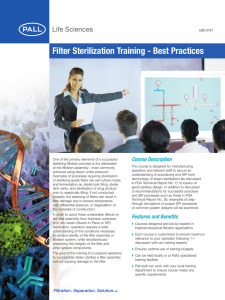 Filter Sterilization Training - Best Practices Course Description
