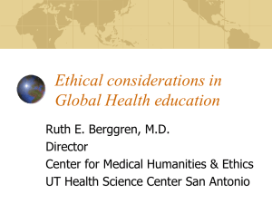 Ethical considerations in Global Health education