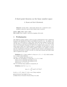 A fixed point theorem on the fuzzy number space