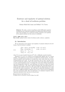 Existence and regularity of optimal solution