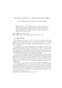 Dynamical analysis of a demand governed market