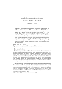 Applied statistics in designing special organic mixtures Nnabuk O. Eddy