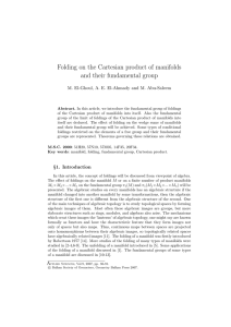 Folding on the Cartesian product of manifolds and their fundamental group