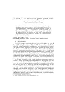 More on nonconvexities in an optimal growth model