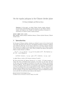 On the regular polygons in the Chinese checker plane