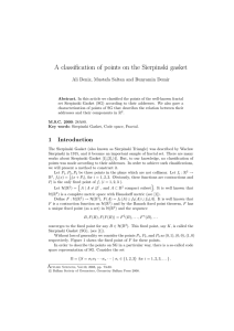 A classification of points on the Sierpinski gasket