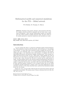 Mathematical models and numerical simulations P F.R. Horhat, M. Neamt¸u, G. Mircea