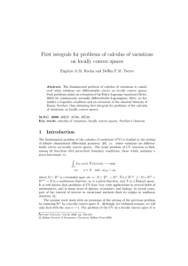 First integrals for problems of calculus of variations