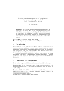 Folding on the wedge sum of graphs and their fundamental group