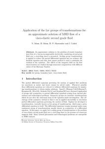 Application of the Lie groups of transformations for