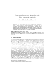 Some global properties of pseudo-cyclic Ricci symmetric manifolds