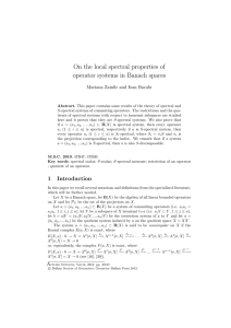 On the local spectral properties of operator systems in Banach spaces