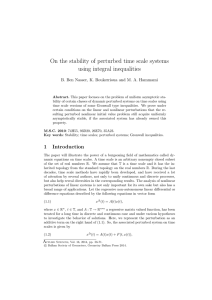 On the stability of perturbed time scale systems using integral inequalities