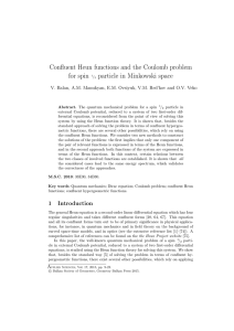 Confluent Heun functions and the Coulomb problem for spin