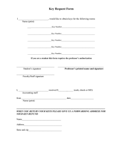 Key Request Form  Name (print)