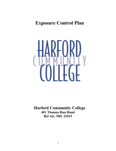 Exposure Control Plan  Harford Community College 401 Thomas Run Road