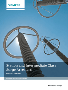 Station and Intermediate Class Surge Arresters Product Overview Answers for energy.
