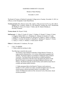 HARFORD COMMUNITY COLLEGE  Minutes of Open Meeting November 12, 2013